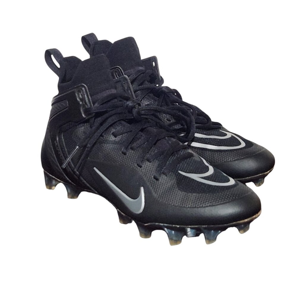 Nike Alpha Huarache 8 Elite Lacrosse Cleats Black CW4440-005 Men's Size 8.5